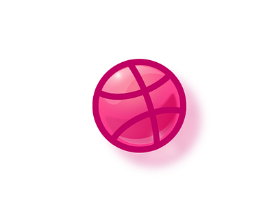 Juicy basketball dribbble jelly pink skeuomorphic skeuomorphism