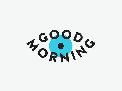 Good Morning eye logo typography