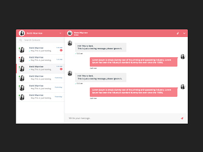 Messenging System UI chat clean design messaging system ui web