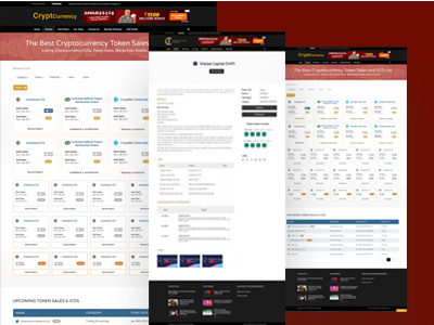 CryptoCurrenct Web Layout