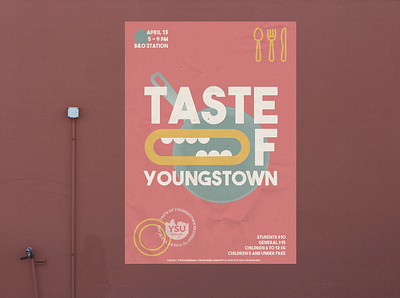 Taste of Youngstown Flyer branding design event event branding event flyer events flier flyer flyer artwork flyer design flyers food event illustration logo poster poster art poster design posters