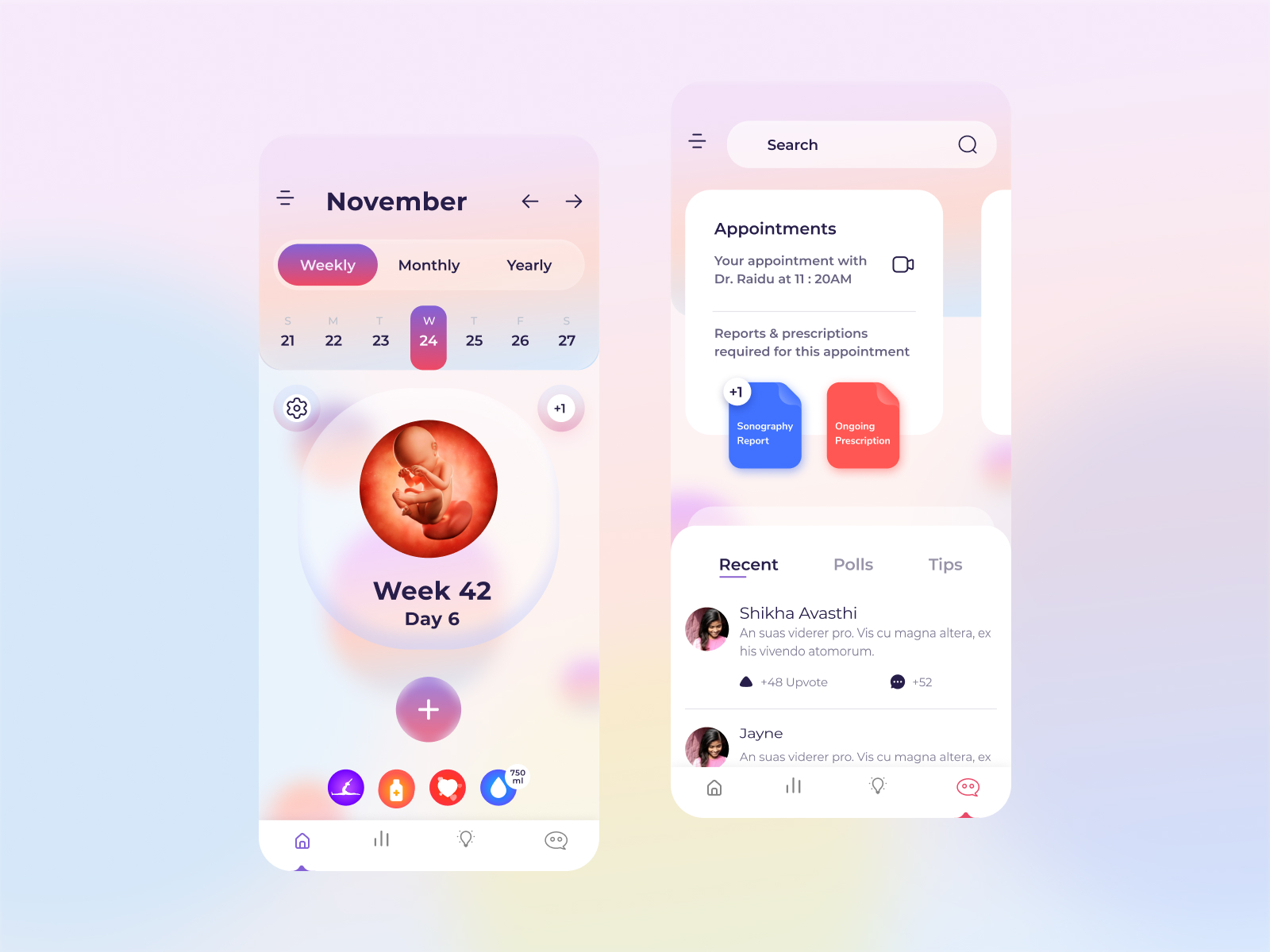 Pregnancy App Concept by Abdulqadir Rampurawala on Dribbble