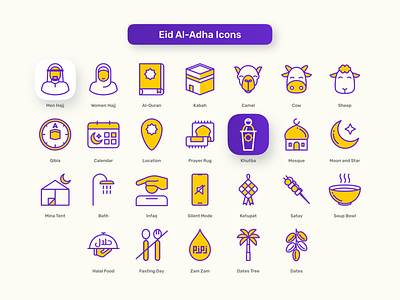 Eid Al-Adha Icons app icons icon set icons islamic design moslem web icons