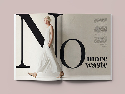 Up North - editorial design article intro branding creative direction double page design double page spread editorial editorial article editorial design editorial layout eileen fisher layout design magazine magazine design minimalism no more waste playful print print design