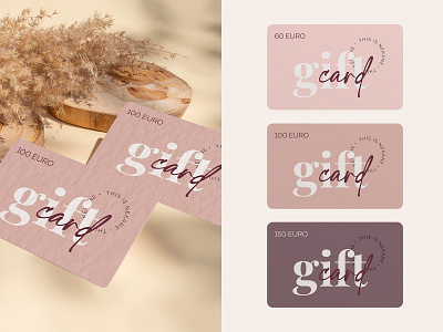 NKN Nekane gift cards branding card creative direction ecommerce fashion fashion gift card feminine gift card gift certificate gift voucher graphic design romantic typography