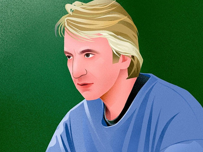 Guess The Movie - Alan Rickman branding illustration