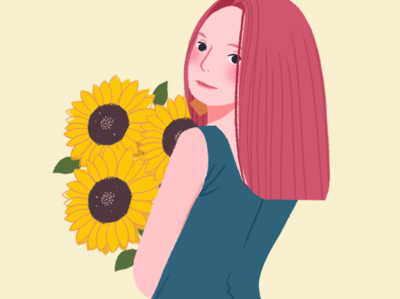 Sunflower flower illustration