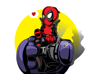 Totally Bad cartoon chibi deadpool design digital fanart graphic design ilustration marvel robot sd sentinel vector