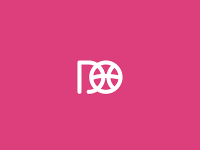 Dribbble Logo Alternative adobe illustrator color dribbble flatdesign inspiration logo pink simple stroke vector white