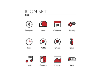 Icon Set adobe illustrator android color dribbble flatdesign icon inspiration logo simple stroke vector white