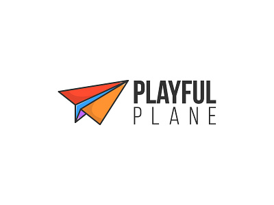 Playful Plane colorful elegant fun icon logo plane playful simple typography useful