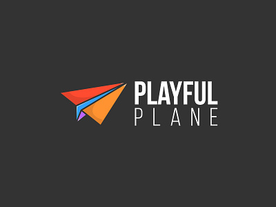 Playful Plane Black colorful elegant fun icon logo plane playful simple typography useful