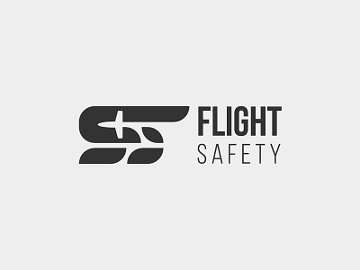 Flight Safety Logo aero flight icon logo monochrome planet safety simple space