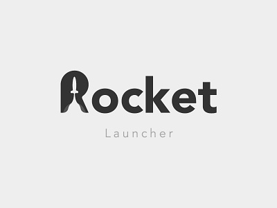 Rocket Launcher Logo aero icon logo monochrome rocket simple smoke space typegram