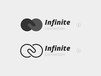 Infinite Connection Logo connect connection icon infinite logo loop monochrome round simple technology