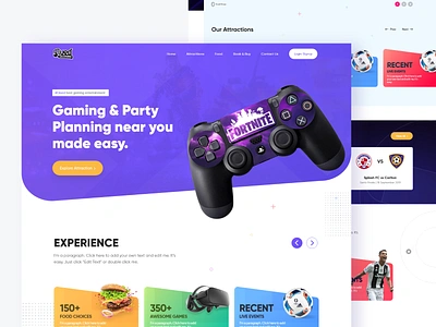 Gaming Hub - Landing Page blue branding card ui clean elements home landing pages mobile ui product design typography ui ui ux uidesign uiux user experience user inteface web web app web app design website design