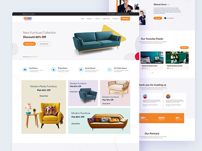 Furniture Landhing Page UI