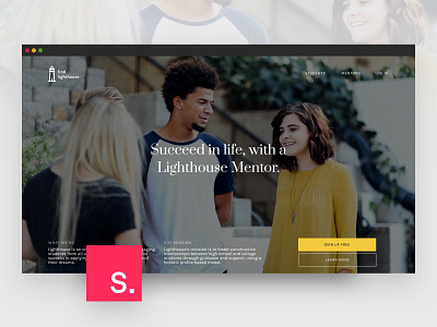 Student Mentor Landing Page 🎨🖥 education hero invision landing page startup studio