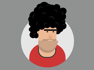 Marouane Fellaini 2d afro character creative design eye fellaini football footballer graphic graphics illustration soccer vector