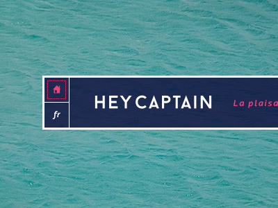 HeyCaptain navigation header logo menu navigation