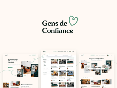 Gens de Confiance branding design logo ui webdesign