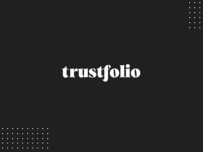 Trustfolio branding design logo typography