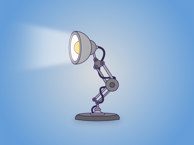 Pixar Lamp 2d after effects animation design dribbble gif illustration lamp motion graphics pixar