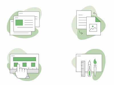 Line Icon Set - Designing Presentation greenery icon set illustration line icon minimal vector