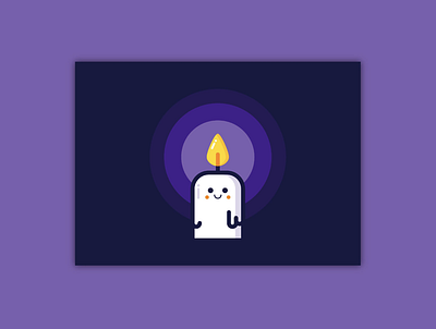 Cute Candle candle cute art fire illustration vector