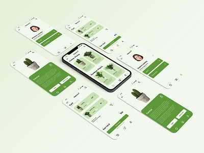 Edenic - Plant Store App adobe xd app ecommerce green ios iphone nature plant uiux