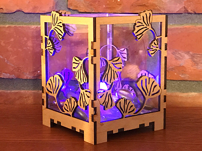 Acrylic and Cherry Laser Cut Votive