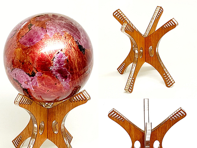 Veneered Acrylic Ornament Stand adobe illustrator cherry wood laser veneer