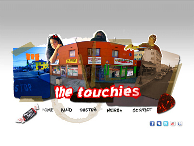 The Touchies band band merch branding design music artwork web website website design