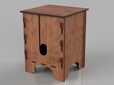 3D Render of a Boxed Wine Holder from Fusion 360 3d fusion 360 render