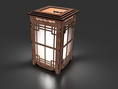 Mission Style Lamp 3D render from Fusion 360 3d fusion 360 mission style practical render