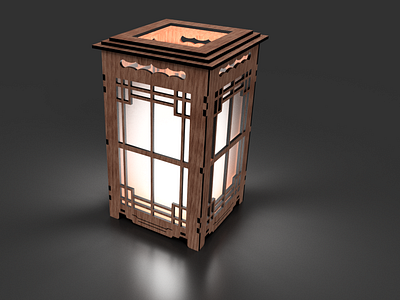 Mission Style Lamp 3D render from Fusion 360