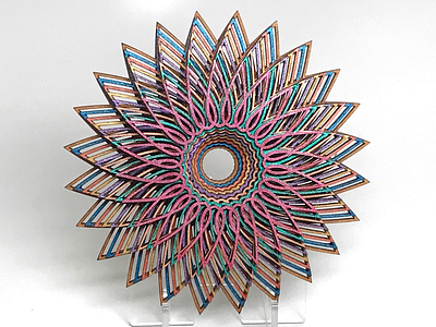 Layered Rainbow Flower 3d flower fusion 360 layered art pride