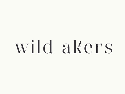 Wild Akers Logo branding illustration logo logo design minimal serif simple logo typography