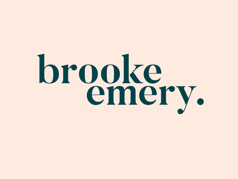 Brooke Emery Logo illustration simple logo minimal logo design logo typography modern logo type serif branding