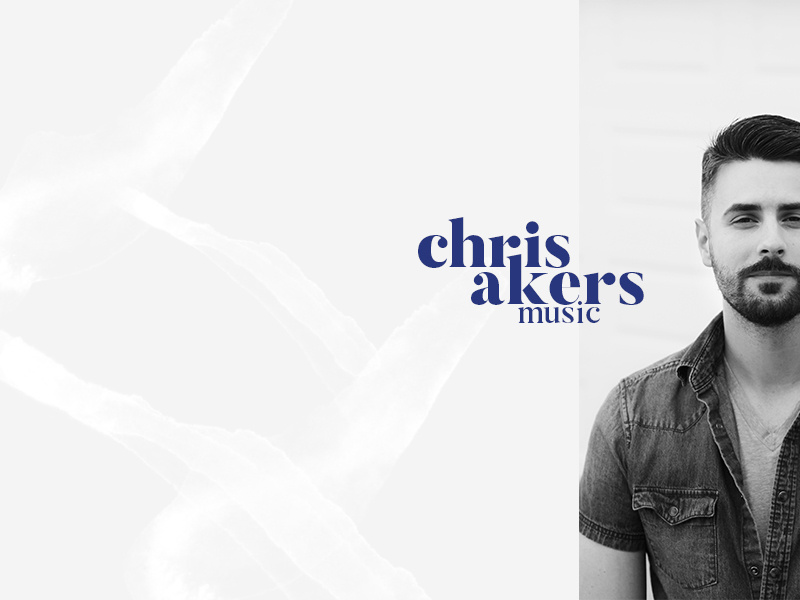 Chris Akers watercolor illustration simple logo minimal logo design logo typography serif branding musician music
