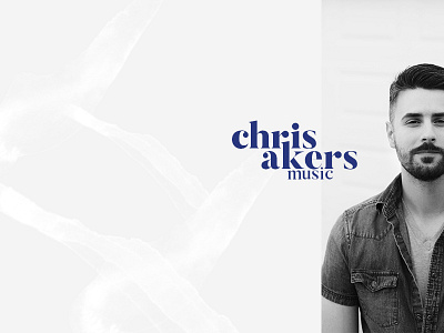 Chris Akers branding illustration logo logo design minimal music musician serif simple logo typography watercolor