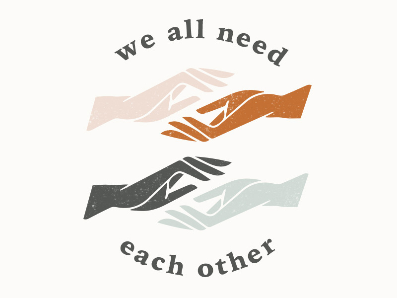 we all need each other vector minimal illustration typography inclusion we all need each other t shirt design t shirt