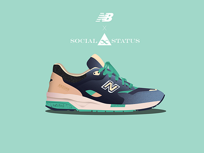 New Balance CM 1600 atlanta design graphic icon illustration illustrator newbalance sneaker vector winter