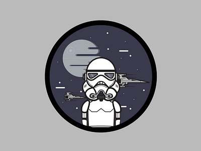 StormTrooper Badge icon illustration illustrator planet space starwars trooper