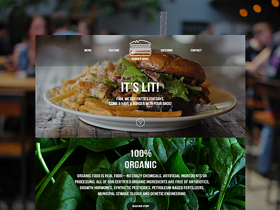 Burger Bros. Web & Branding branding burgers food green home page icon landing page restaurant web design website