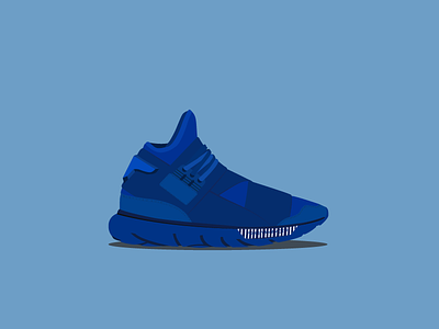 Y-3 Qasa High Bright Blue adidas blue icon illustration shoes sneakerhead sneakers vector yeezy