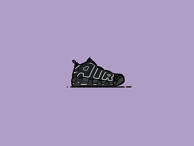Nike Air More Uptempo air max atlanta flat icon iconography illustration nike purple shoes sneaker sneakerbox