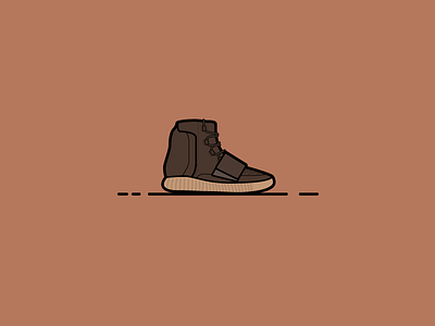 Yeezy 750 "Light Brown" adidas atlanta flat gum icon illustration kanye shoes sneakerhead sneakers vector yeezy