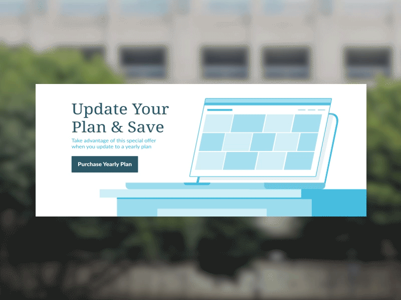 Plan Update Email Concept animation atlanta browser deals desk discount email floating gallery header laptop plans