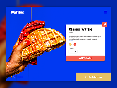 Wah-Fools atlanta breakfast cake ecommerce favorite food food photography hands interface like menu online store photography store syrup ui ux ux ui waffles web